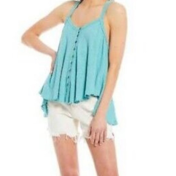 FREE PEOPLE WE THE FREE Dream Weaver Tank Tahiti Breeze Top Size Small NWT - Picture 9 of 10